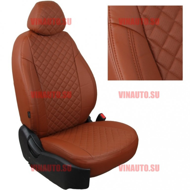 Авточехлы OMODA-C5 2022- (Ромб) коричневый