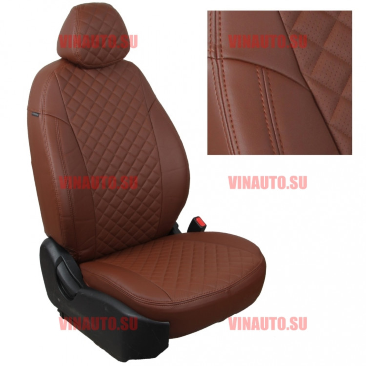 Авточехлы VW- Tiguan (со столиками) 2007-2016 (Ромб) тем.корич Авточехлы VW- Tiguan (со столиками) 2007-2016 (Ромб) тем.корич
