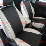 Авточехлы SKODA-Yeti передн. спинки одинаковые 2009- (Аригон) бел+чер