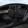 Авточехлы HAVAL F7/F7X с 2019- (Ромб) чер+синяя строчка