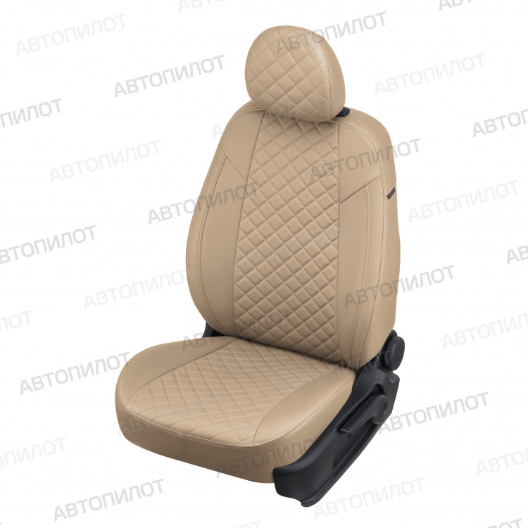 Авточехлы NISSAN-Qashqai 2007-2014 (Ромб) беж+беж Авточехлы NISSAN-Qashqai 2007-2014 (Ромб) беж+беж
