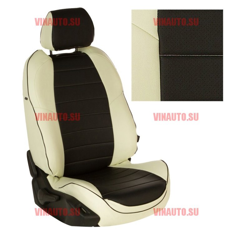Авточехлы KIA-Ceed II с 2012 (Аригон) бел+чер Авточехлы KIA-Ceed II с 2012 (Аригон) бел+чер